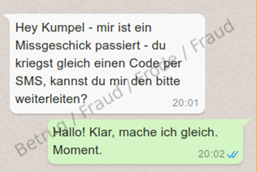 WhatsApp-Nachricht - sie stammt tatsächlich vom Konto von einem Ihrer Kontakte 