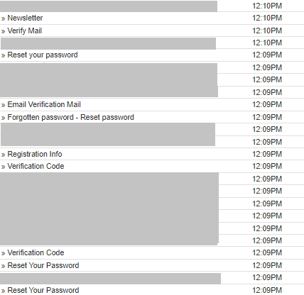 E-Mail-Bombing: Das E-Mail-Konto des Opfers wird mit E-Mail-Nachrichten geflutet.