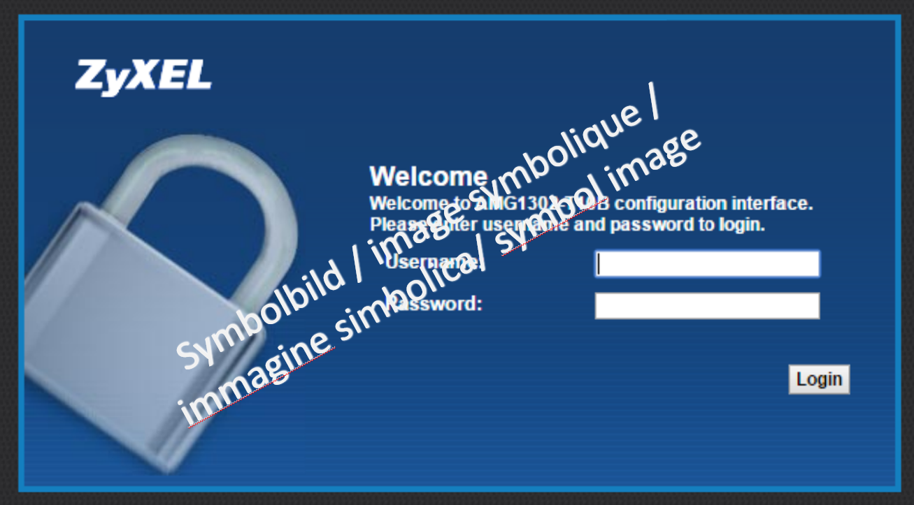 Internet login page for a router/firewall (symbolic image)