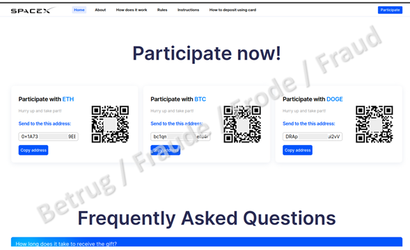 Based on the cryptocoin addresses used, the number of transactions and sums received could be traced on the respective blockchains.