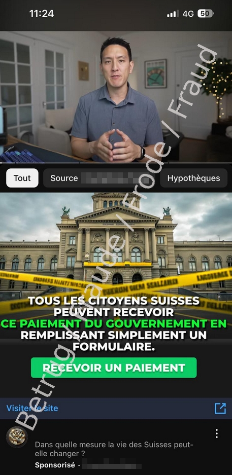 Another scam ad on YouTube