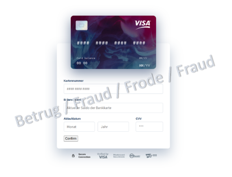 Entering credit card details after clicking on 