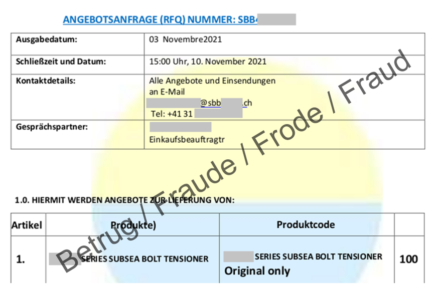 RFQ for a subsea bolt tensioner