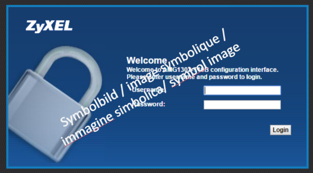 Pagina di login di un router o un firewall (immagine esemplificativa).